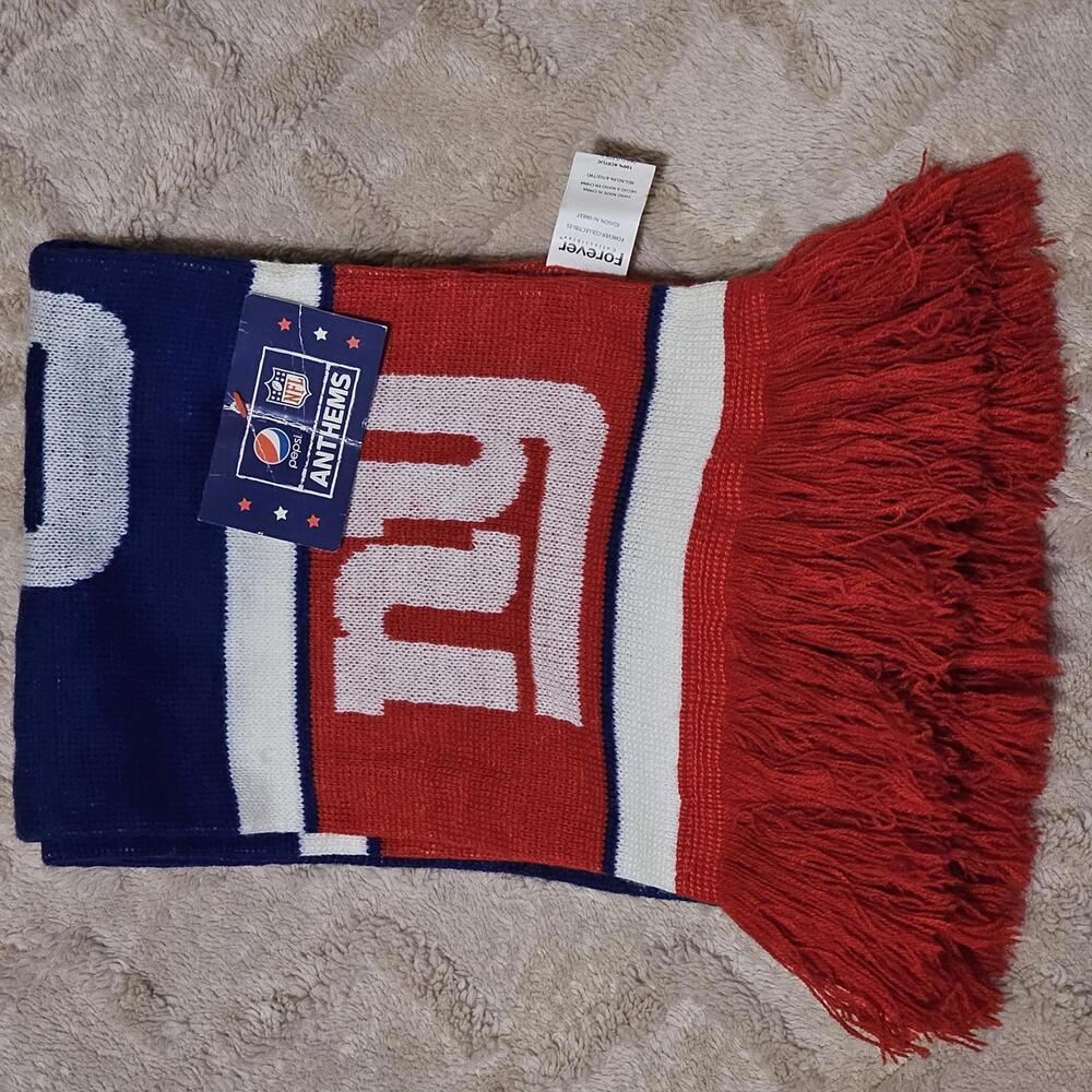 NFL Pepsi Anthems Super Bowl XLVI New York Giants Scarf Forever Collectibles NWT